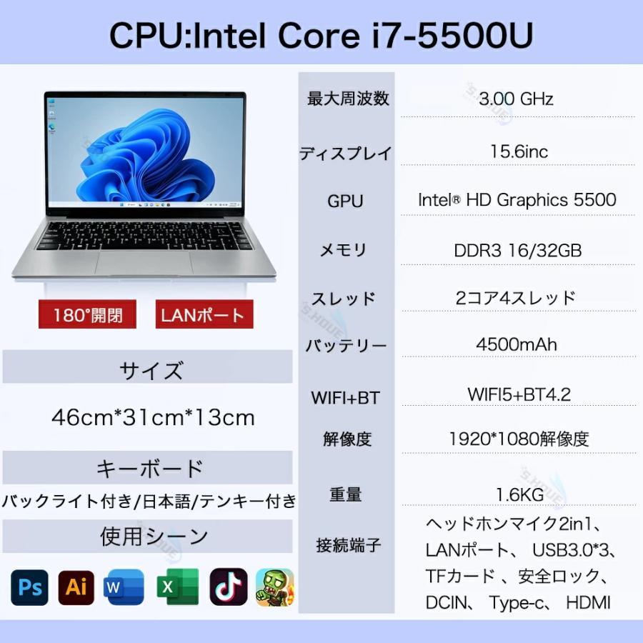 インテル（intel） ノートパソコン office付き PC 安い ノートPC 薄型