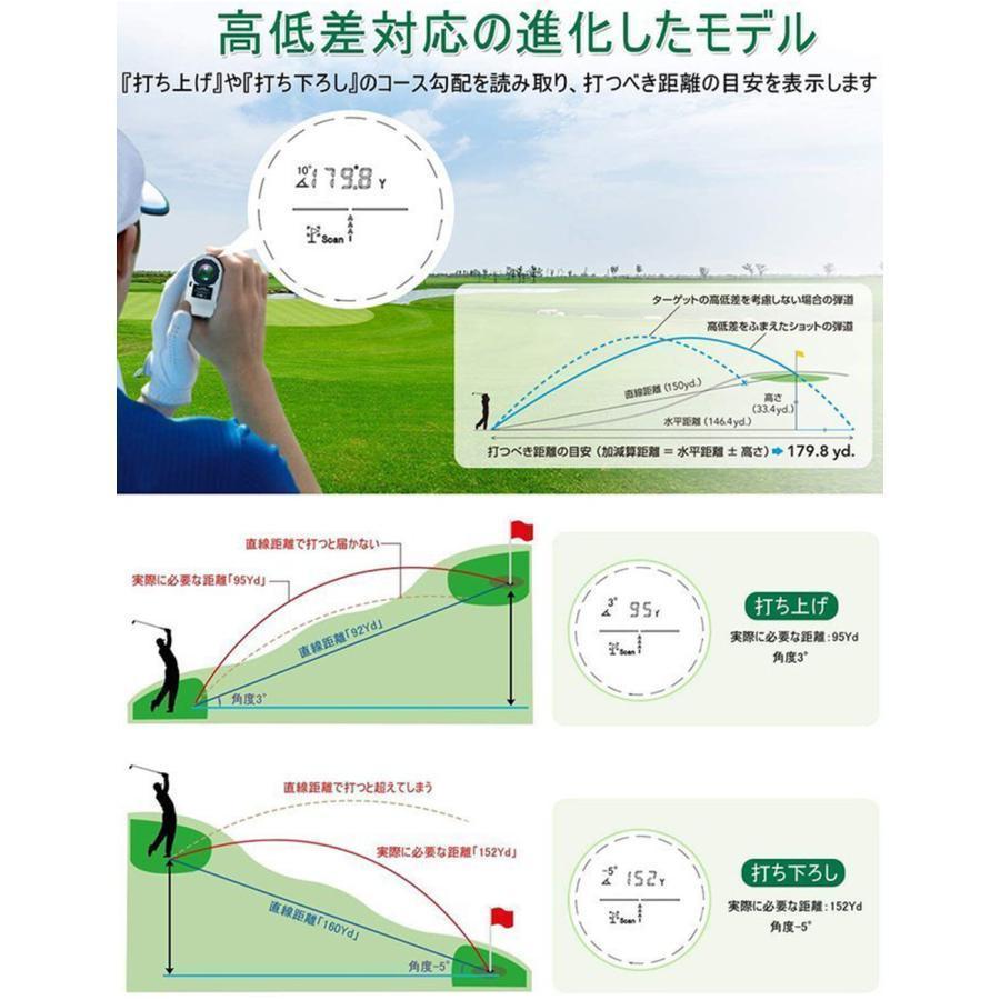 ゴルフ距離計 レーザー 手ブレ補正 光学6倍望遠 7測定機能 ゴルフ距離