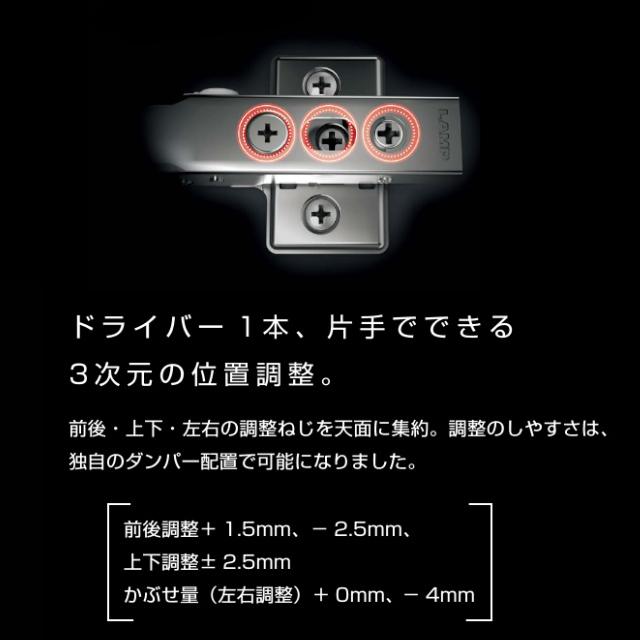 スガツネ工業 360-C26-19T LAMP オリンピアスライド丁番 カップ径φ35 キャッチ付き 全かぶせ 19mmかぶせ 取付ビス付 座金別売り｜tk-kanamono-takeda｜11