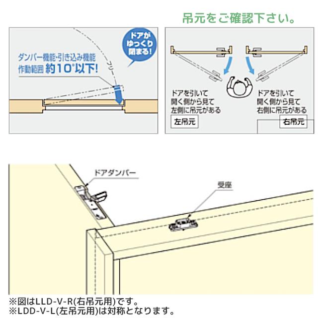 ドアダンパー LDD-V 堀込型 埋込型 左右勝手注意 LAMP ラプコン ドア