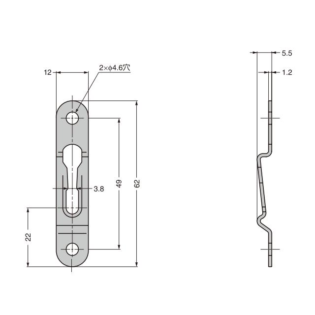 スガツネ工業 4063A 薄板用 銅 クリップ 1個 カチットシステム スガツネ工業 4063A 薄板用 銅 クリップ 1個 カチットシステム
