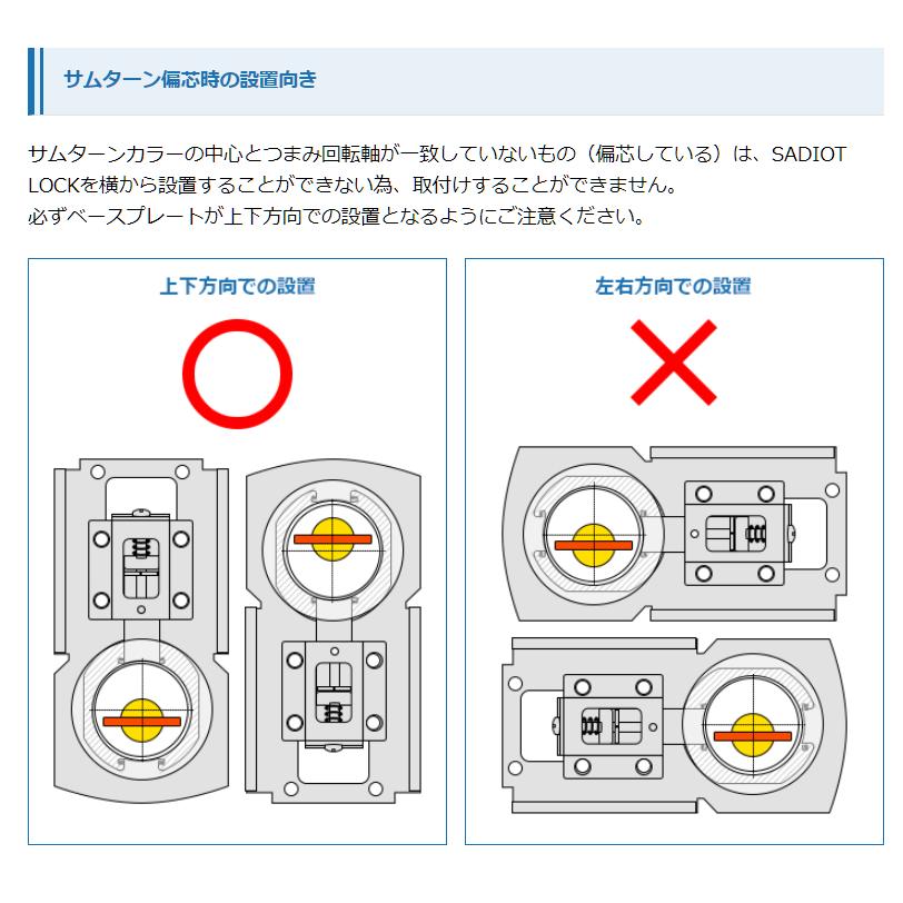 SADIOT LOCK Plate (ブラック・ホワイト) サディオロック取付け SADIOT LOCK Plate (ブラック・ホワイト) サディオロック取付け