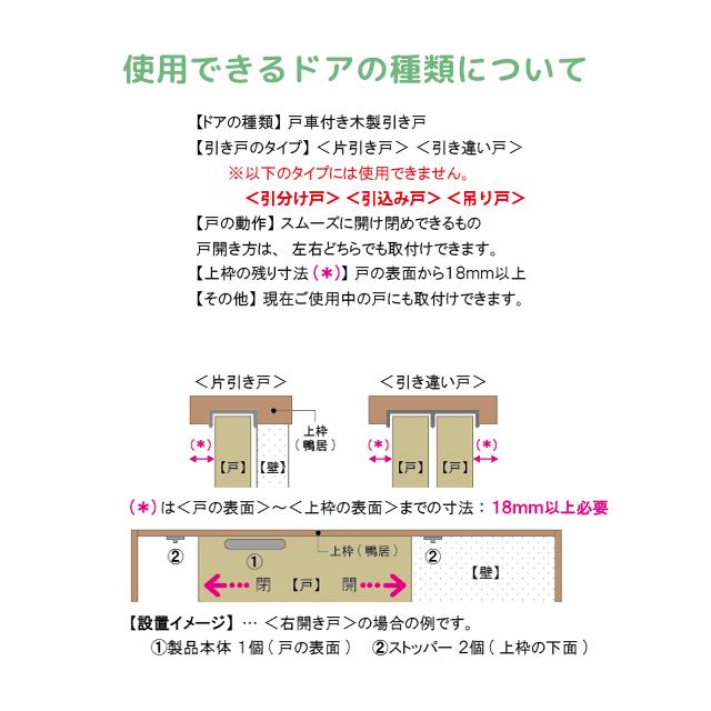 引戸 ソフトクローザー ドア音ケア SC-100 SPG coconi 戸先 戸尻 双方向 軽量 引戸クローザー｜tk-kanamono-takeda｜07