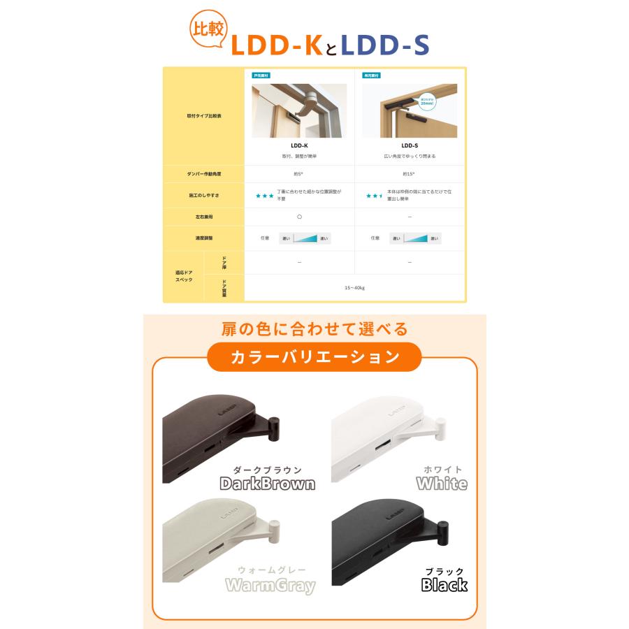 スガツネ工業 LDD-K ラプコンドアダンパー 左右兼用 後付け 戸先