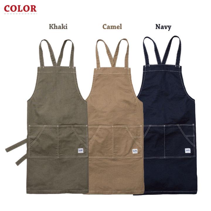 Lee（リー） 胸当てエプロン ひざ丈 WORKWEAR ストレッチダック ボン