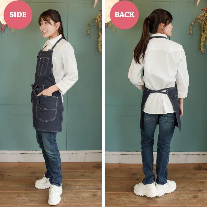 USEDデニム×ビンテージエプロンリメイク　ボストンバッグ　2way Lee 2WAYエプロン 胸当て 腰巻 エプロン WORKWEAR ストレッチ