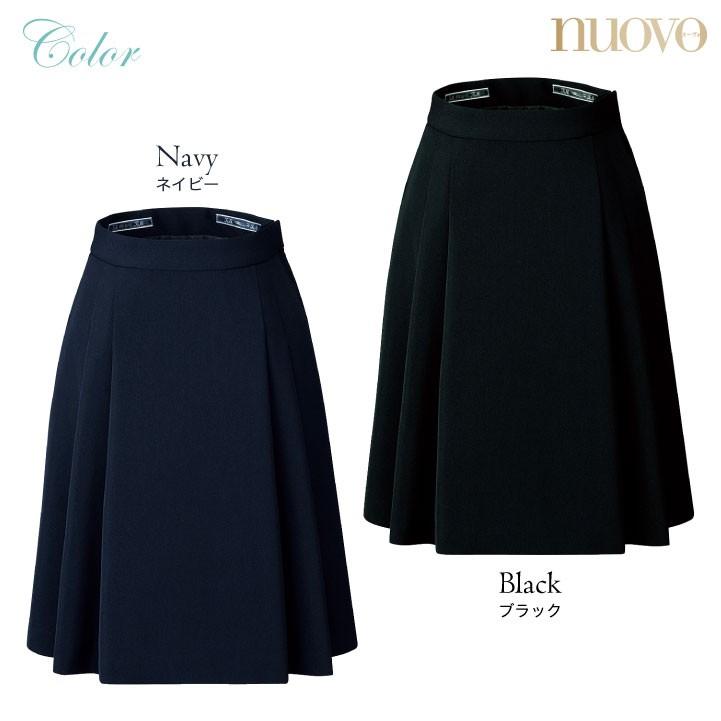 プリーツスカート レディース ひざ丈 制服 事務服 バックアップウエスト スーツ nouvo ヌーヴォ フォーク オフィスウェア 受付 フォーマルウェア スカート 秋 冬 fo-fs45791 プリーツスカート レディース ひざ丈 事務服 バックアップウエスト