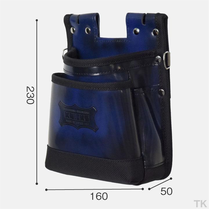 KNICKS ニックス 鳶職向仕様ツーウェイタイプ アドバンガラス革2段腰袋 ADV-201TB レッド ブルー 即日出荷 nx-adv-201tb KNICKS ニックス 鳶職向仕様ツーウェイタイプ アドバンガラス革2段腰袋