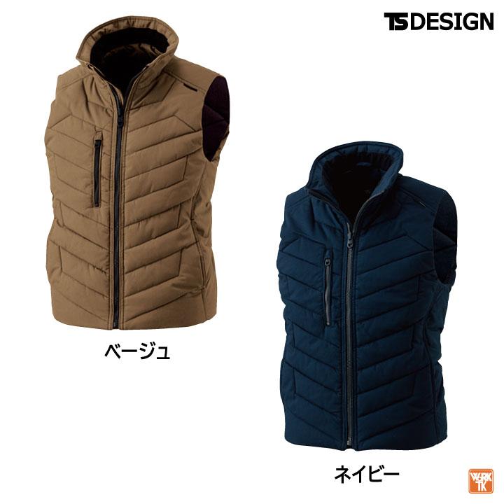 TS DESIGN 秋冬 防寒 ベスト 超軽量 作業着 アウトドア カジュアル