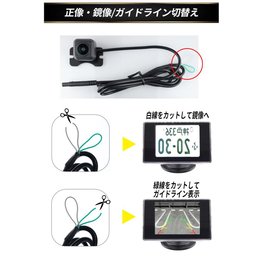 オンダッシュモニター バックカメラ セット 3.5インチ 2系統映像入力