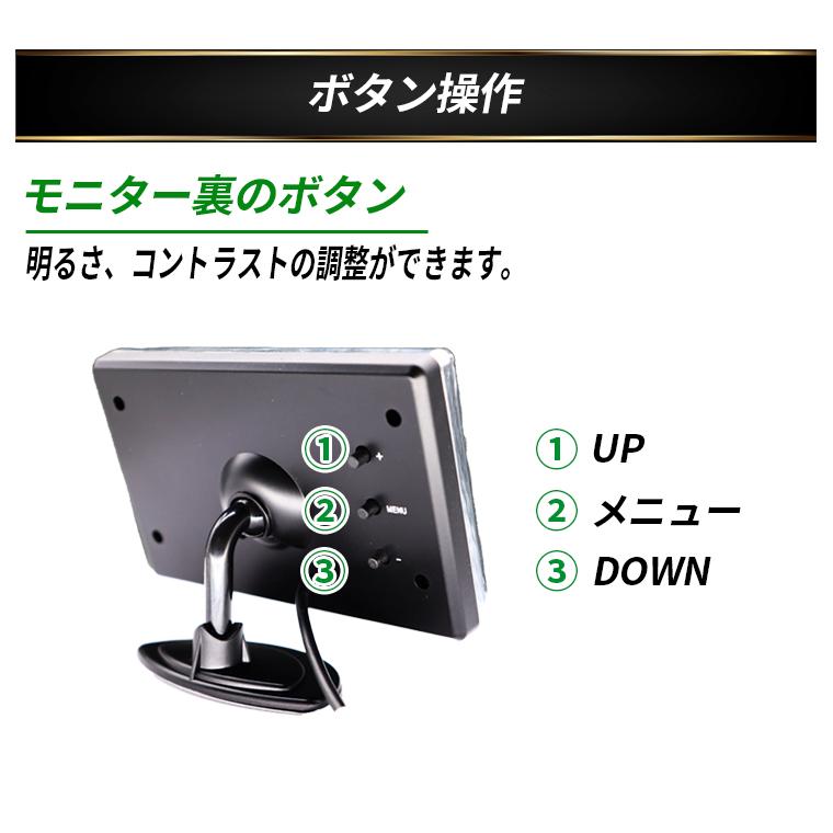 オンダッシュモニター バックカメラ セット 3.5インチ 2系統映像入力