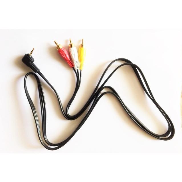 AVケーブル 2.5mm 4極ミニプラグオス RCA（赤・白・黄）3色ケーブル