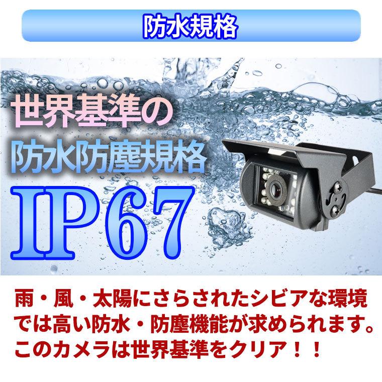 バックカメラ 18LED 暗視カメラ ＣＣＤカラーセンサー トラック バス 重機 農機具 １２Ｖ・２４Ｖ対応 夜間暗視 正・鏡像 ガイドライン有・無  赤外線搭載 防水 :4560452600648:TKサービス - 通販 - Yahoo!ショッピング