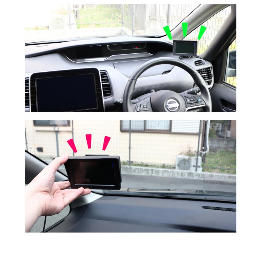 オンダッシュモニター 4.3インチ ダッシュボード フロントガラス べ