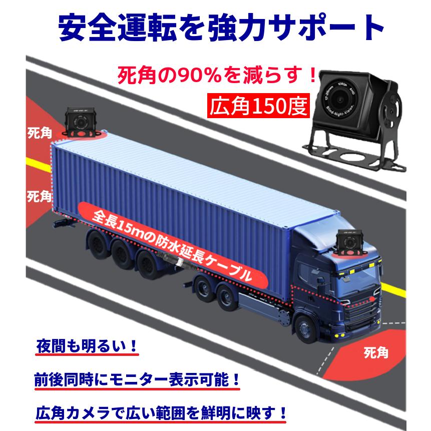 ドライブレコーダー AHD バックカメラモニターセット 7インチ