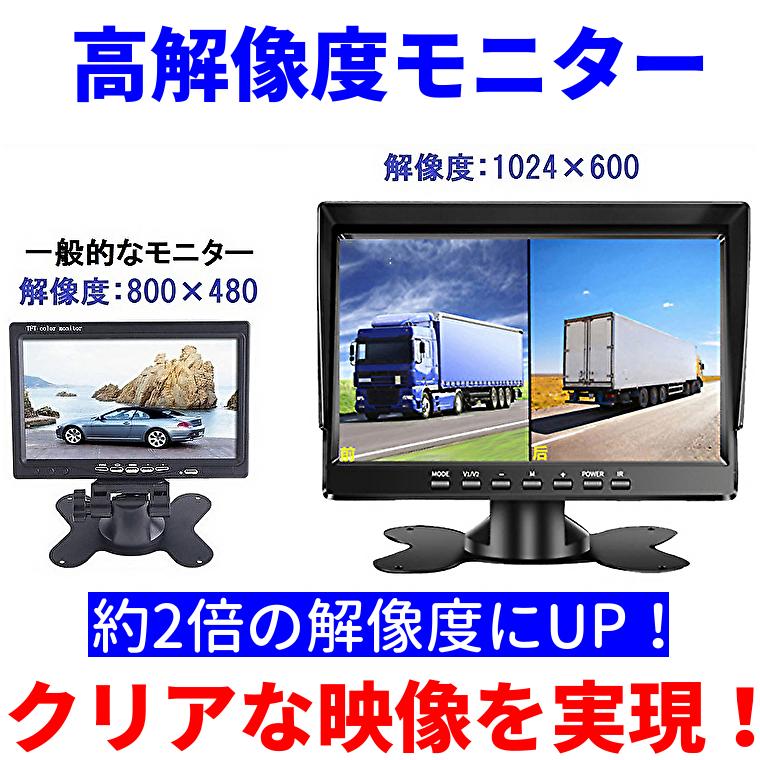 AHD バックカメラ 7インチ モニター セット ケーブル1本接続 1080P