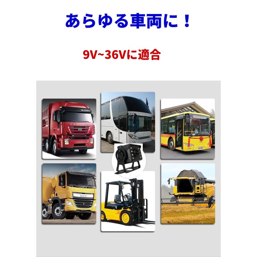 バックカメラ ７インチモニター セット ケーブル延長可能 1本配線 かんたん配線 白色LED 暗視カメラ 12V/24V対応 ガイドライン有/無 鏡像 防水 日本語説明書 |  | 01