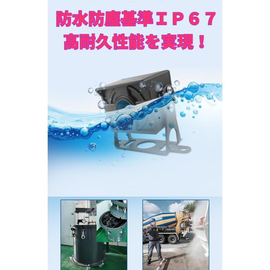 録画機能付 AHD バックカメラモニターセット 8インチIPS液晶