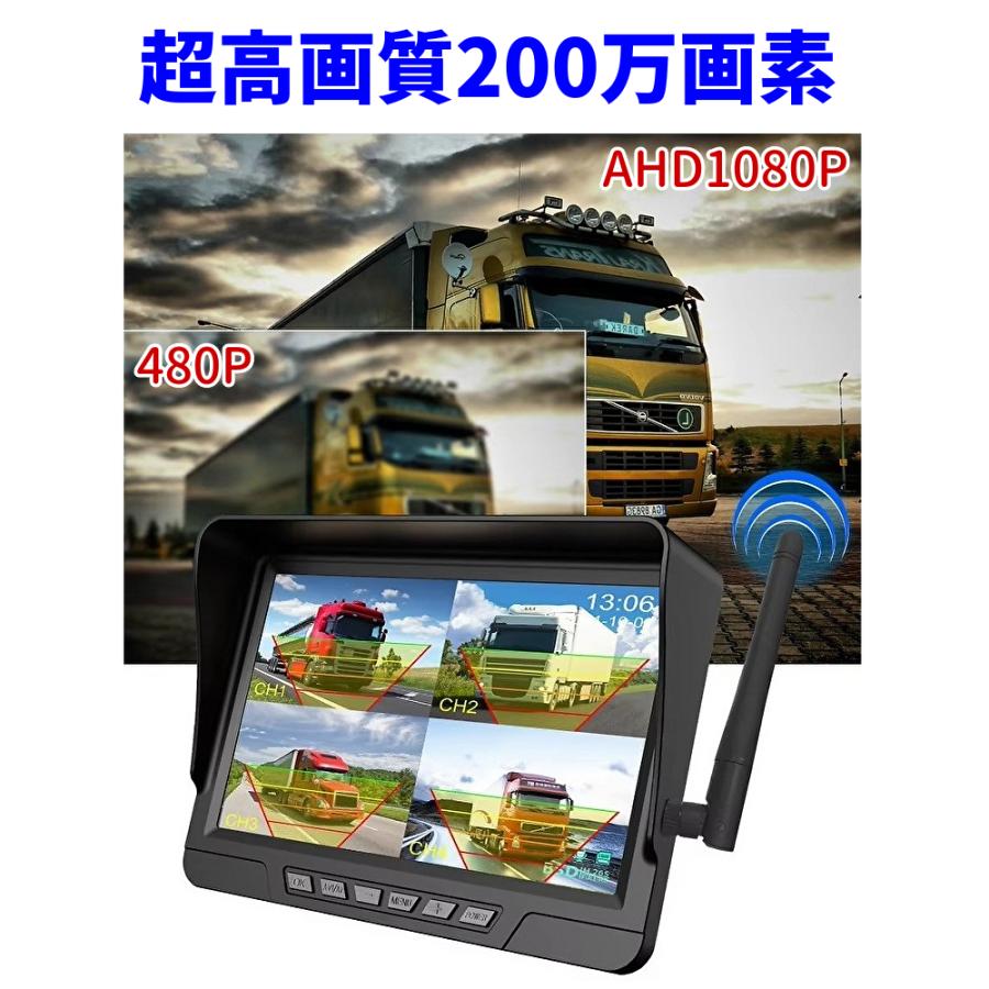 ワイヤレス ソーラー充電式 バックカメラ 増設 追加用 配線工事不要 1分取付 バックカメラ 強力磁石搭載 デジタル信号 DC9v~36v対応 録画機能付 1年間販売店保証 |  | 05