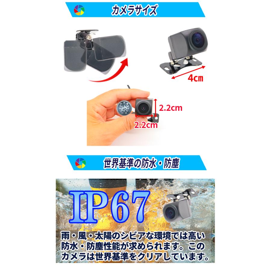 バックカメラ ミラーモニターセット 5インチ リアカメラ フロント