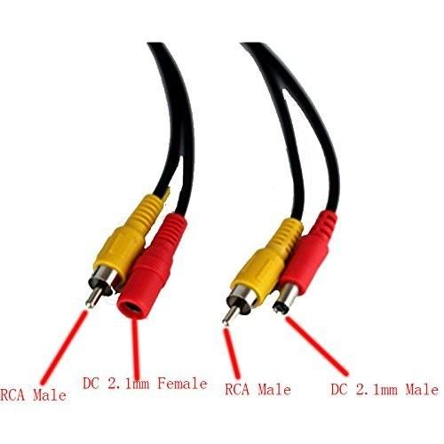 20m RCA映像+DC電源延長ケーブル 駐車モニター/バックカメラ/貨物