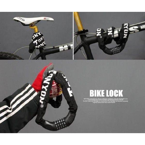 tonyon 自転車 バイク用 盗難防止ダイヤル式チェーンロック
