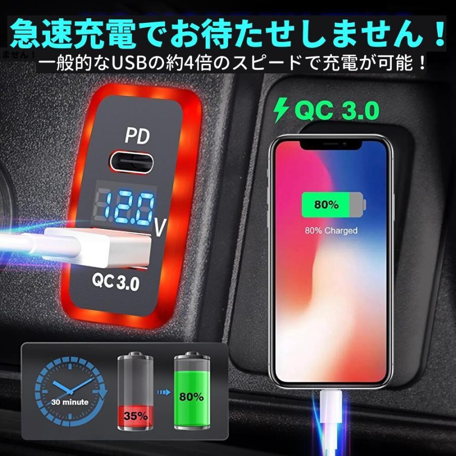 TOYOTA B タイプ 電源ソケット PD+タイプC QC3.0 急速充電3.2A×2