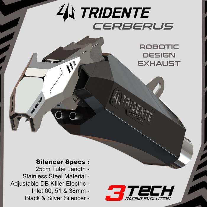 3Tech Racing Tridente Cerberus ロボットマフラー バイク用 可変