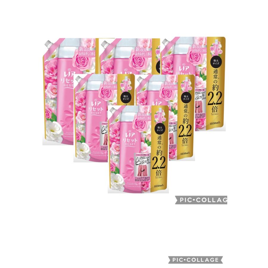 レノア リセット フレッシュローズ&ナチュラルフラワー 詰め替え 特大 1050ml【６個セット】 | 