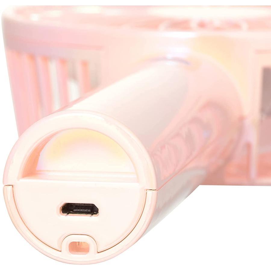 フランフラン フレハンディファン 携帯扇風機 手持ち扇風機 卓上扇風機 USB充電式 5段階 オーロラピンク | Francfranc | 03