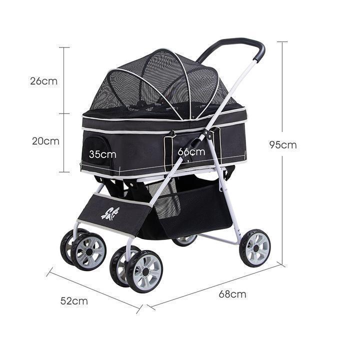 ペットカート 折りたたみ 取り外し可能 小さく畳める 犬 猫 多頭 ペットキャリー カート 25kgまで 中型犬 お散歩 おでかけ 約