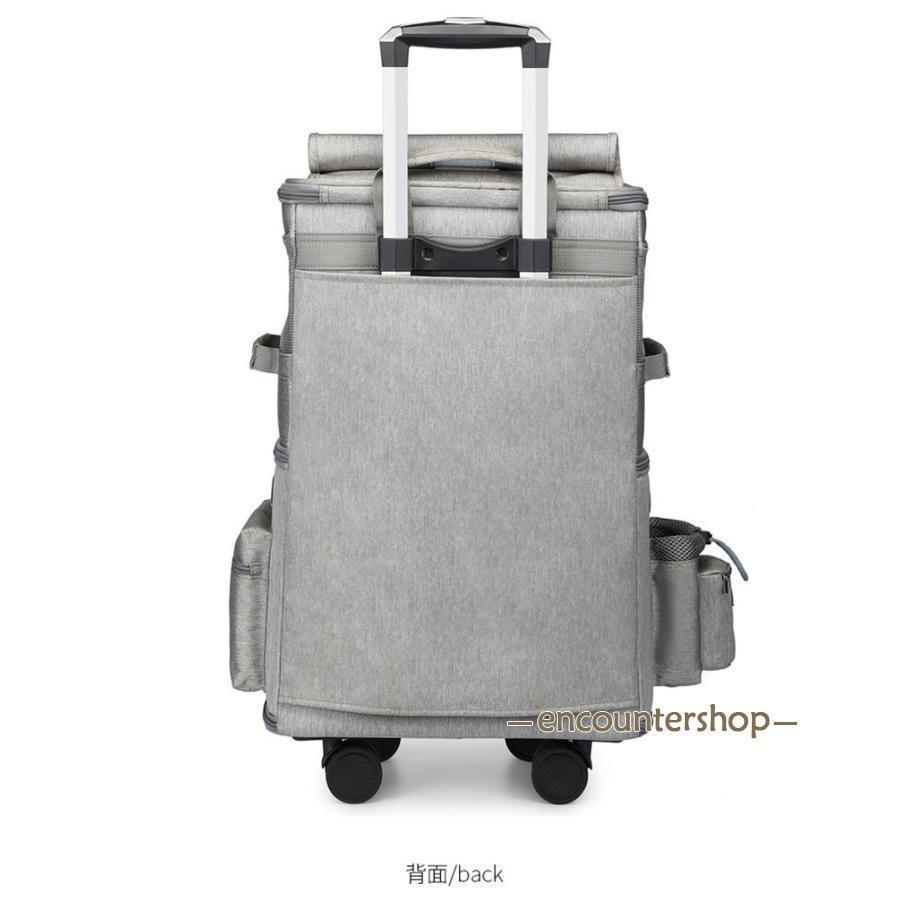 高評価続出！ キャリーバッグ 犬 ペット 2層 2匹 メッシュ キャスター付き リュックキャリーバッグ キャリーケース 犬 猫 小型犬 中型犬 動物 旅行 遠出 【1538464217】(9571円)