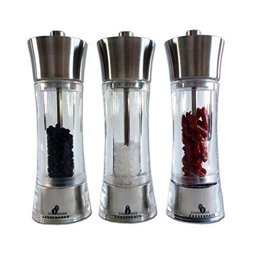 Zassenhaus ペッパー&ソルト&チリミル 7インチ 並行輸入品