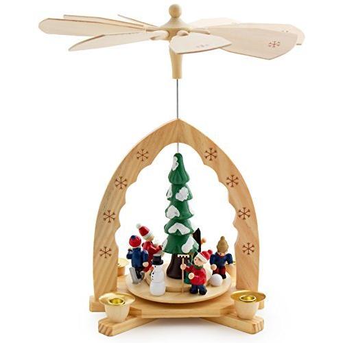 BRUBAKERクリスマスピラミッド12インチNativity Play???クリスマスシーン Under theクリスマスツリー???手