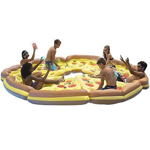 Pizza Pack Pizza B06zywkb6f T Kコーポレーション Blue 8 Ocean Deluxe 並行輸入品 Float Swimming Float Pool Pool Slice その他水遊び玩具