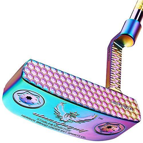 Golf Putter メンズ 右利きクラブ ブラック レッド ヘッドカバー グリップ CNCスチール マレット プロフェッ