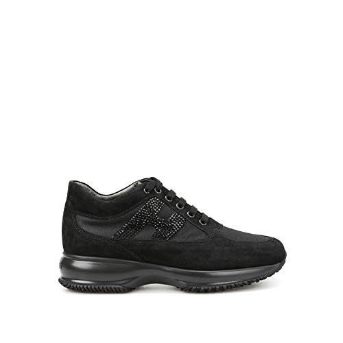 [HOGAN] レディース Hxw00n02011fi7b999 ブラック セーム 運動靴 並行輸入品