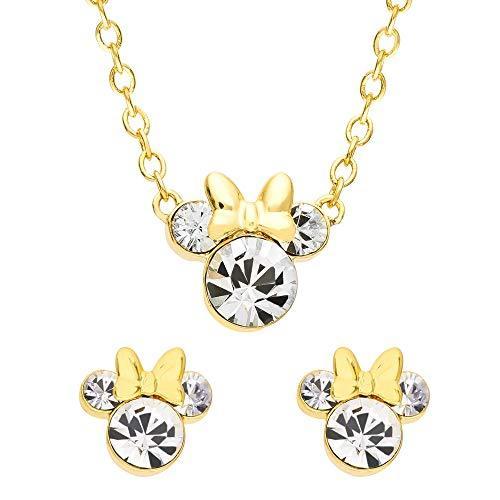 レディースアクセサリー 特別プライス Disney Minnie Mouse April Birthstone Silver Plated Necklace And Stud Earrings Set Official License 並行輸入品 Jpt4vl7jow Boulevardrestaurants Com