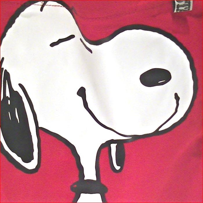 スヌーピー ピーナツ SNOPPY 大きなトートバッグ 手提げ カラーキャンパス・レッド 0119-35 | SNOOPY | 01