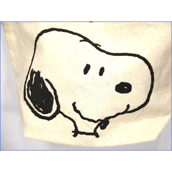 スヌーピー  トートバッグ ミニ　１４３０円⇒SALE　ランチバッグ サブバッグ 手提げ・フェイス　ホワイト 0119-41 | SNOOPY | 01