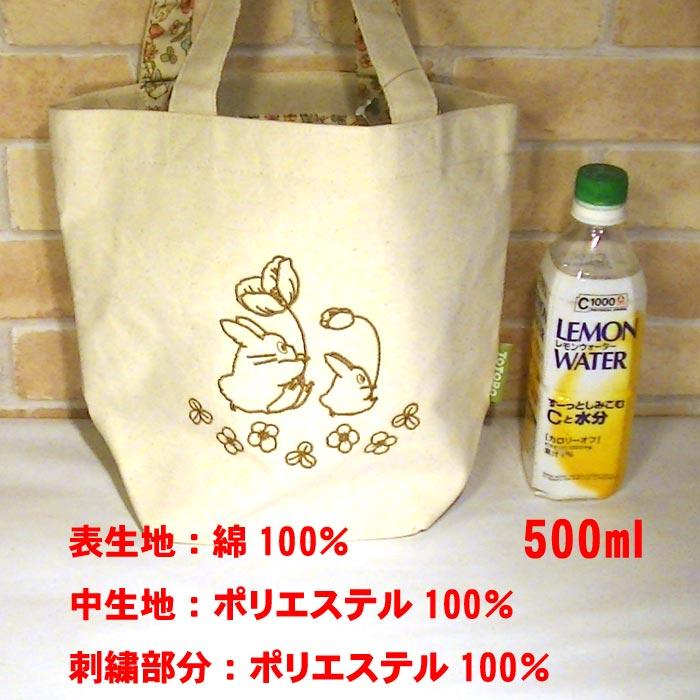 となりのトトロ ボタニカルトトロ 巾着ランチバッグランチバッグ 0120-71  (ミニバッグ トートバッグ 手提げバッグ 帆布 スタジオジブリ) | スタジオジブリ | 10