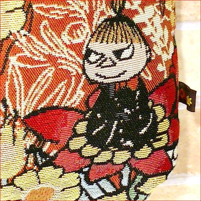 ムーミン トートバッグ（M） リトルミイ 花といっしょに MOOMIN リトルミィ ゴブラン織り ミニバッグ 花と一緒　ダークオレンジ 0121-46 | MOOMIN | 03