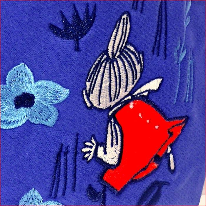 MOOMIN ムーミン　トートバッグ うしろ姿のリトルミイ　「ネイビーガーデン」　 ミニバッグ・紺色 0121-87 | MOOMIN | 01