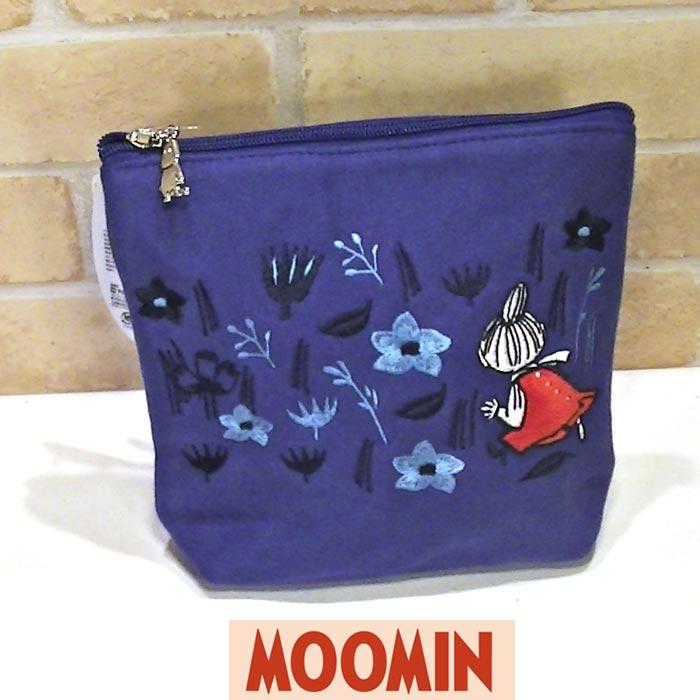 ムーミン リトルミイ　コスメポーチ リトルミィ　化粧ポーチ 「ネイビーガーデン」　MOOMIN 0121-88 | MOOMIN