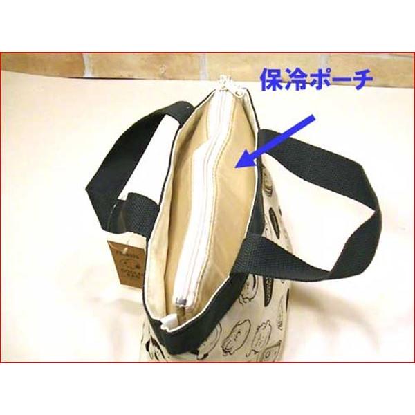 ランチバッグ トートバッグ 保冷ポーチ付き スヌーピー　かわいい フェイス柄 ホワイト&ブラック 0219-19　プレゼント ギフト | SNOOPY | 04