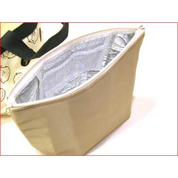 ランチバッグ トートバッグ 保冷ポーチ付き スヌーピー　かわいい フェイス柄 ホワイト&ブラック 0219-19　プレゼント ギフト | SNOOPY | 06