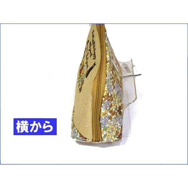 シェル型 花柄 化粧ポーチ・ベージュ　（1870円⇒特価）　 0313-05 | kusuguru | 03