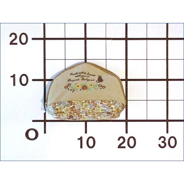 シェル型 花柄 化粧ポーチ・ベージュ　（1870円⇒特価）　 0313-05 | kusuguru | 08