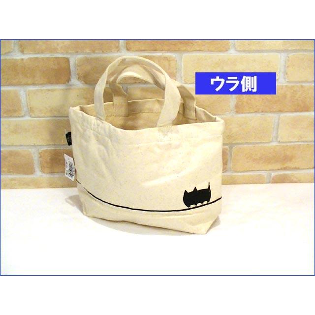 トートバッグ 小サイズ 猫柄 キャンバストート ミニトート ランチトート 布バッグ 綿 コットン かばん 手提げ 猫雑貨・行列 0316-12 | にゃん屋 | 04