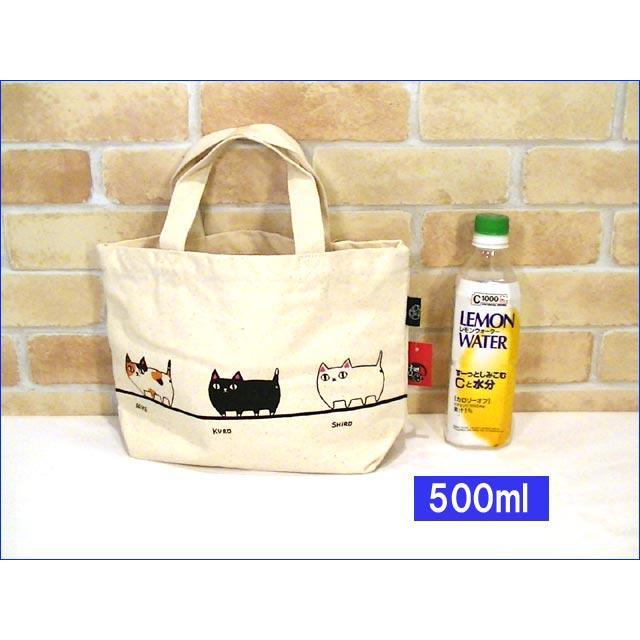 トートバッグ 小サイズ 猫柄 キャンバストート ミニトート ランチトート 布バッグ 綿 コットン かばん 手提げ 猫雑貨・行列 0316-12 | にゃん屋 | 07